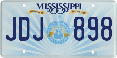 MS license plate JDJ898