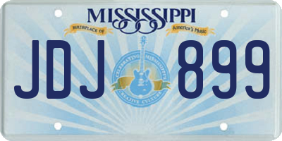 MS license plate JDJ899