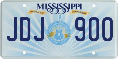 MS license plate JDJ900