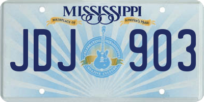 MS license plate JDJ903