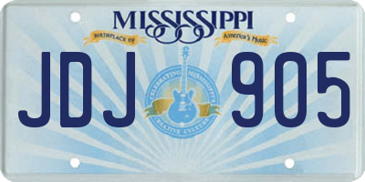 MS license plate JDJ905
