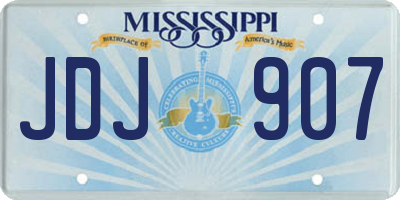 MS license plate JDJ907