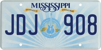 MS license plate JDJ908