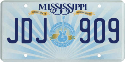 MS license plate JDJ909