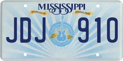 MS license plate JDJ910