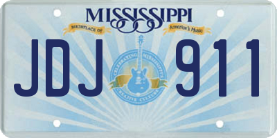 MS license plate JDJ911