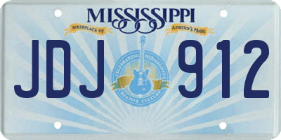 MS license plate JDJ912