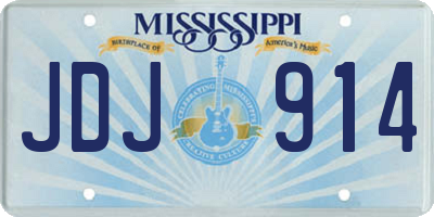 MS license plate JDJ914