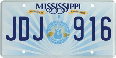 MS license plate JDJ916
