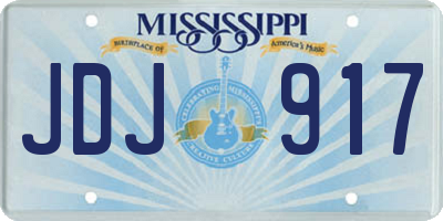 MS license plate JDJ917