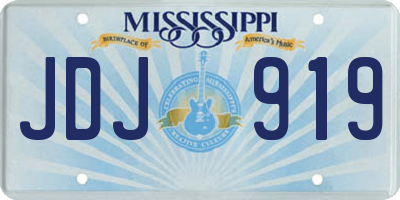 MS license plate JDJ919