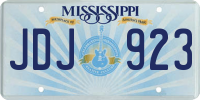 MS license plate JDJ923