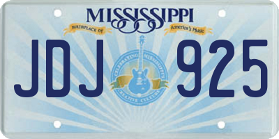 MS license plate JDJ925