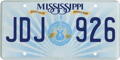 MS license plate JDJ926