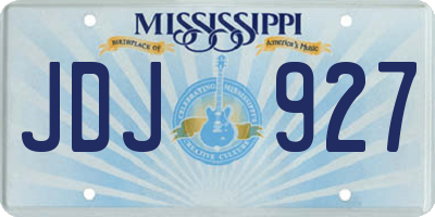 MS license plate JDJ927