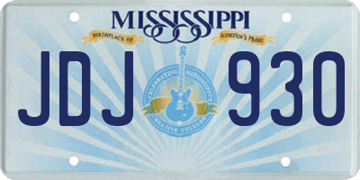 MS license plate JDJ930