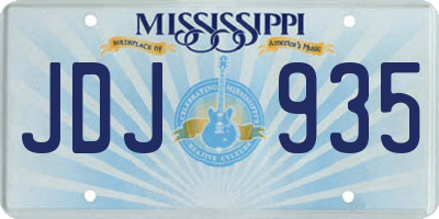 MS license plate JDJ935