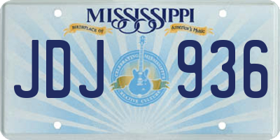 MS license plate JDJ936