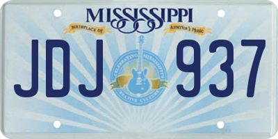 MS license plate JDJ937