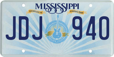 MS license plate JDJ940