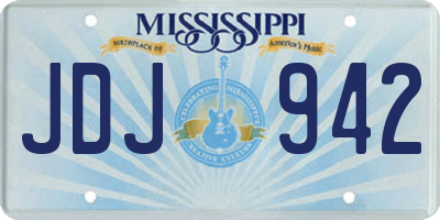 MS license plate JDJ942