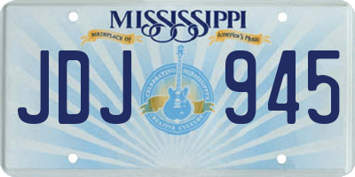 MS license plate JDJ945
