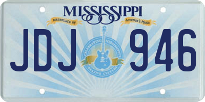 MS license plate JDJ946