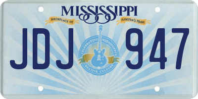 MS license plate JDJ947