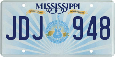 MS license plate JDJ948