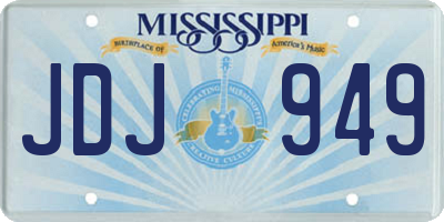 MS license plate JDJ949