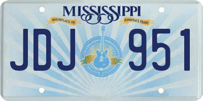 MS license plate JDJ951