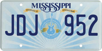 MS license plate JDJ952