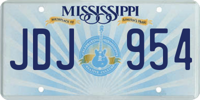 MS license plate JDJ954