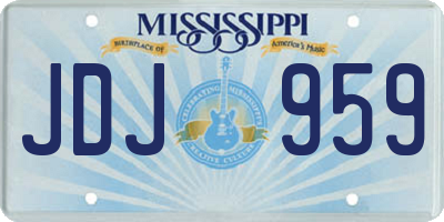 MS license plate JDJ959