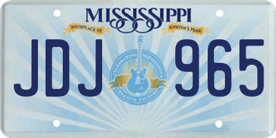 MS license plate JDJ965