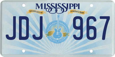 MS license plate JDJ967