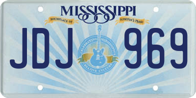 MS license plate JDJ969