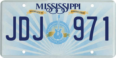 MS license plate JDJ971