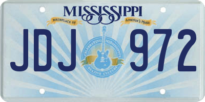 MS license plate JDJ972