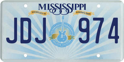 MS license plate JDJ974