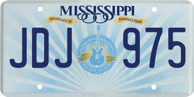 MS license plate JDJ975