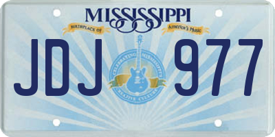 MS license plate JDJ977