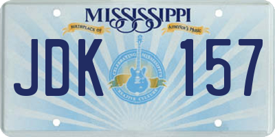 MS license plate JDK157