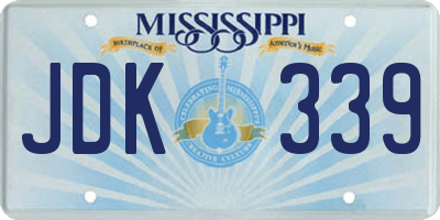 MS license plate JDK339