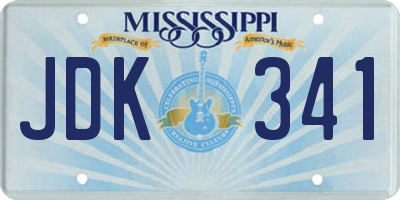 MS license plate JDK341