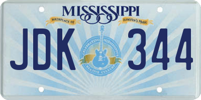MS license plate JDK344