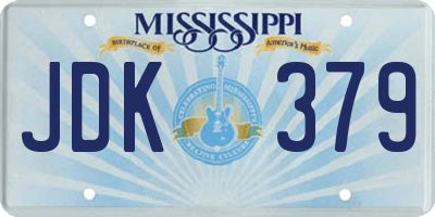 MS license plate JDK379