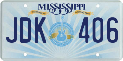 MS license plate JDK406