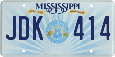 MS license plate JDK414