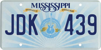 MS license plate JDK439